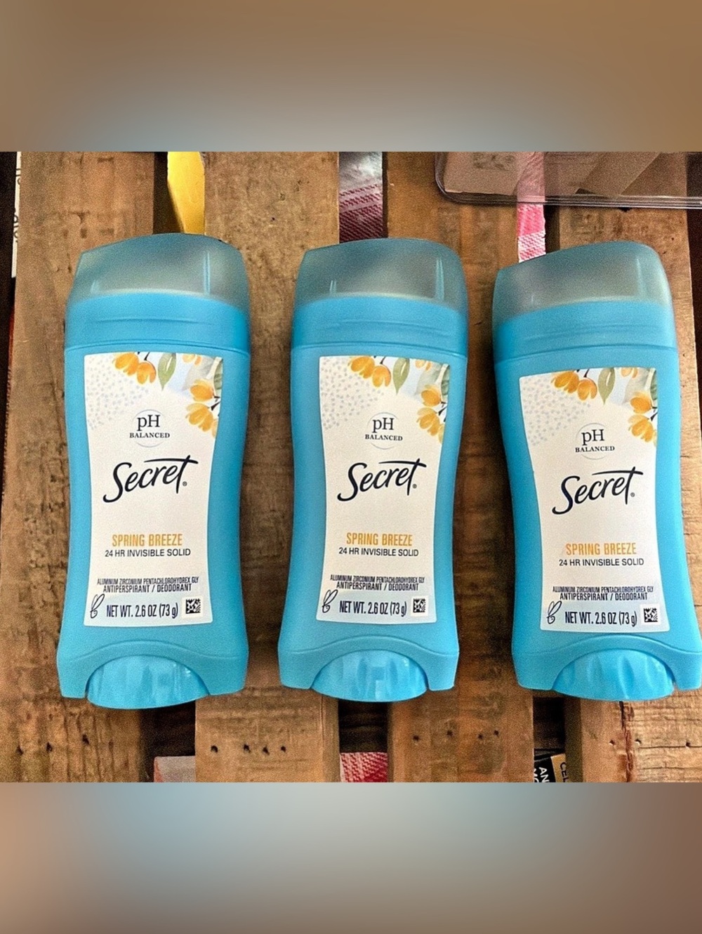 Secret Spring Breeze 24 HR Invisible Solid 3-Pack 2.6 oz NWT